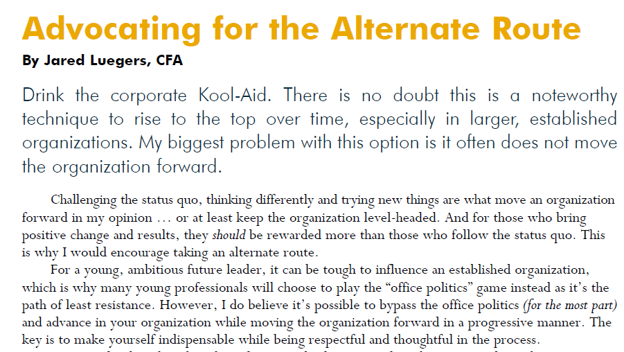 INDIANA CHAMBER MAGAZINE: What Do Young Leaders Need To Do To Advance?